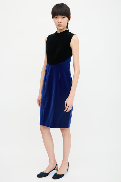 Christopher Kane Velvet Colourblock Dress