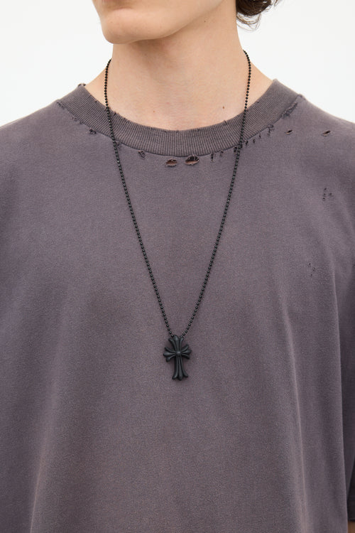 Chrome Hearts 2019 Black Silicone Cross Necklace