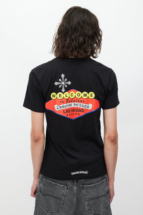 Chrome Hearts Black & Multicolour Las Vegas Logo T-Shirt