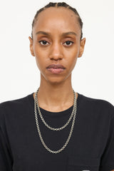 Chrome Hearts Sterling Silver Paperchain Necklace