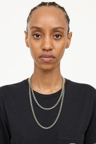 Chrome Hearts Sterling Silver Paperchain Necklace