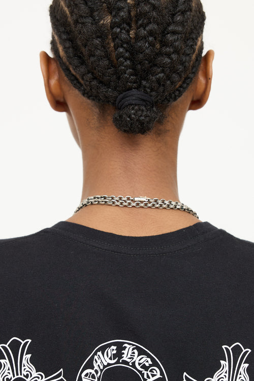 Chrome Hearts Sterling Silver Paperchain Necklace