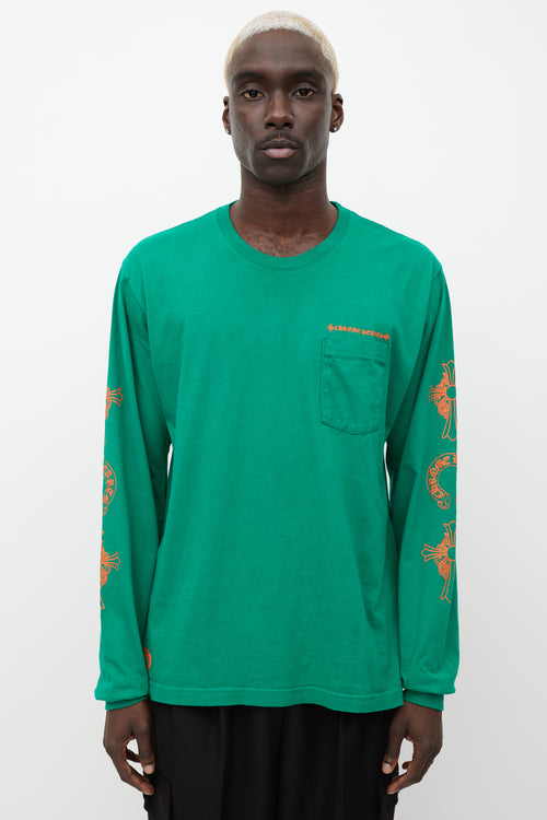 Chrome Hearts Green & Orange Long Sleeve T-Shirt