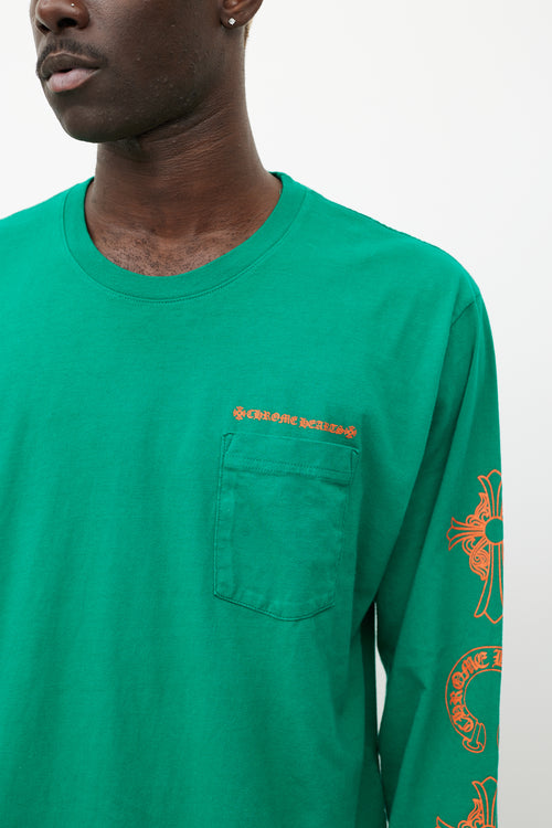 Chrome Hearts Green & Orange Long Sleeve T-Shirt