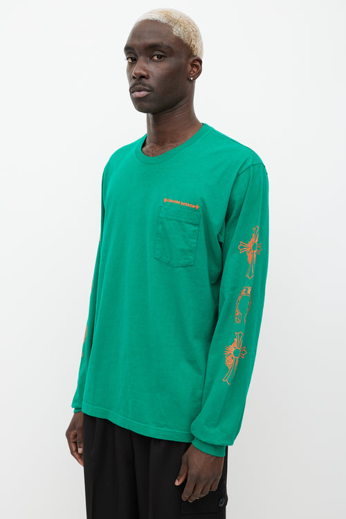 Chrome Hearts Green & Orange Long Sleeve T-Shirt