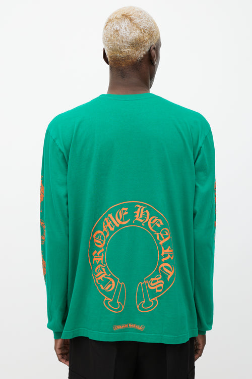 Chrome Hearts Green & Orange Long Sleeve T-Shirt