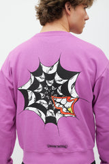 Chrome Hearts Purple & Black Graphic Printed Crewneck Sweater