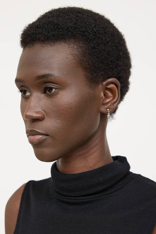 Chrome Hearts Single Cross Drop Earring