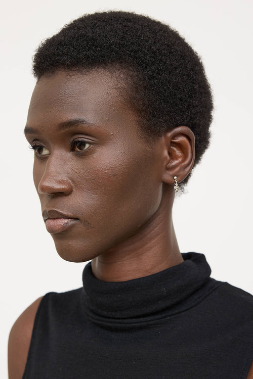 Chrome Hearts Single Cross Drop Earring