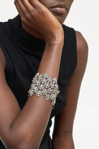 Chrome Hearts Sterling Silver Maltese Cross Bracelet