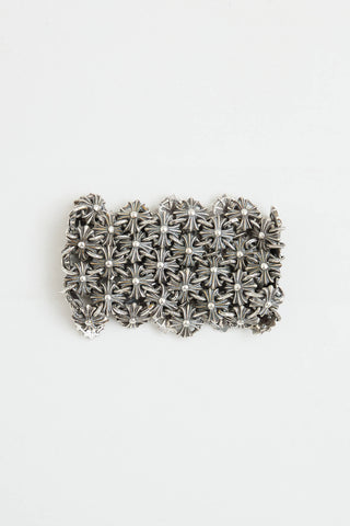 Chrome Hearts Sterling Silver Maltese Cross Bracelet