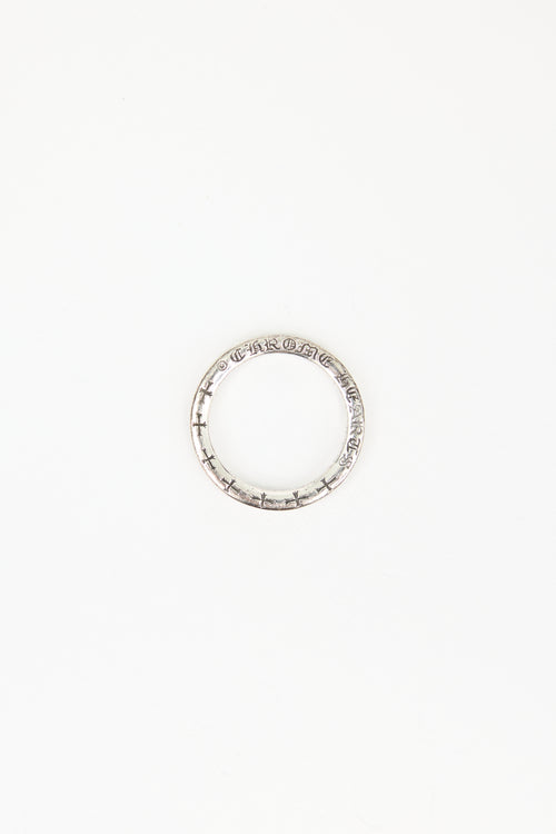 Chrome Hearts Sterling Silver Logo Ring
