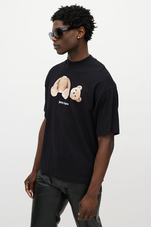 LONG SLEVEES BEAR T-SHIRT in blue - Palm Angels® Official