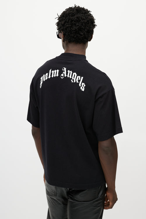 Palm Angels Black & Multicolour Teddy Logo T-Shirt