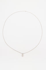 Chrome Hearts 18K White Gold & Sterling Silver Tag Necklace