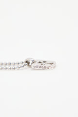 Chrome Hearts 18K White Gold & Sterling Silver Tag Necklace
