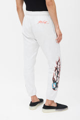 Chrome Hearts X Matty Boy Flame Grey & Multicolour Flame Sweatpants