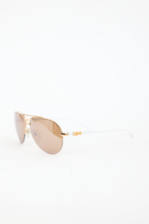 Chrome Hearts Stains Aviator Sunglasses