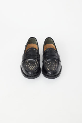 Church's Black Leather Gunmetal Studded Loafer