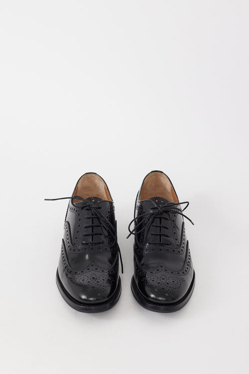Church's Black Leather Rounded Toe Brogue
