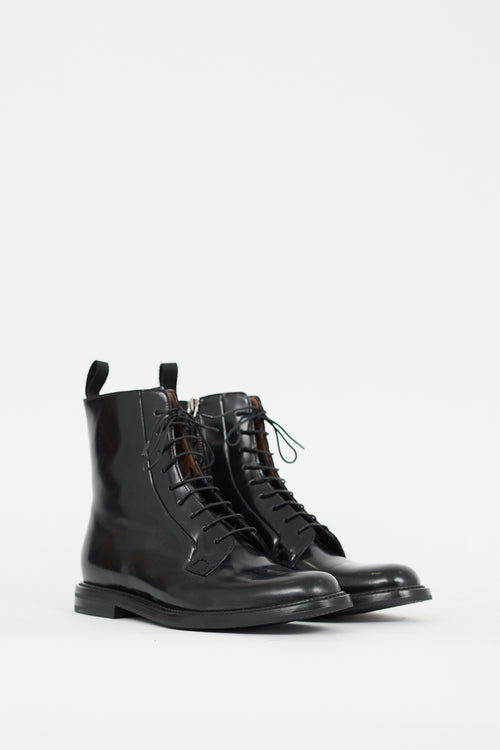 Church's Black Patent Alexandra Lace Up Ankle Boot