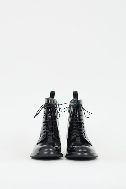 Church's Black Patent Alexandra Lace Up Ankle Boot