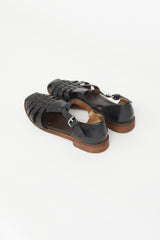 Church's Black Leather Kelsey Woven Sandal