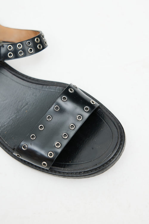 Churchs Black Studded Leather Sandal