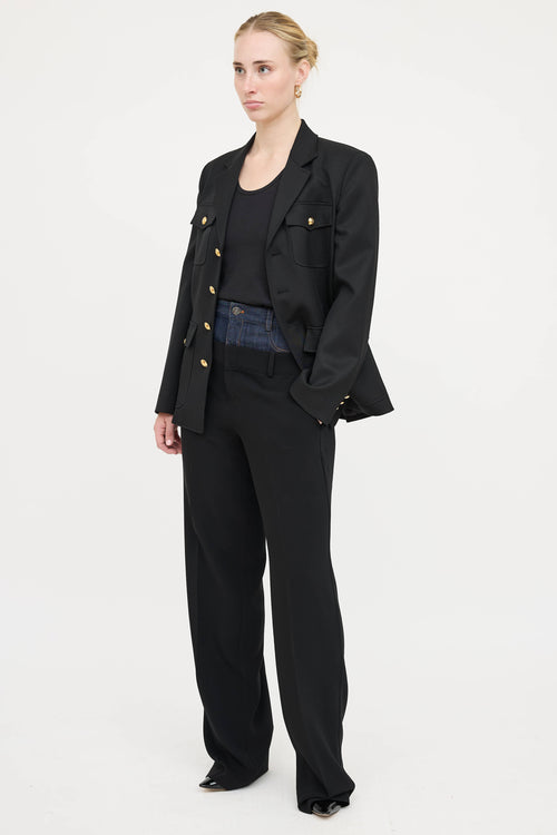 Cinq à Sept Double Waist Trouser