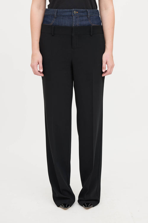 Cinq à Sept Double Waist Trouser