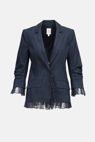Cinq à Sept Lace Trim Blazer