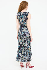 Cinq à Sept Silk Floral Gathered Dress