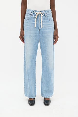 Citizens of Humanity Light Wash Wide Leg Brynn Drawstring Jeans