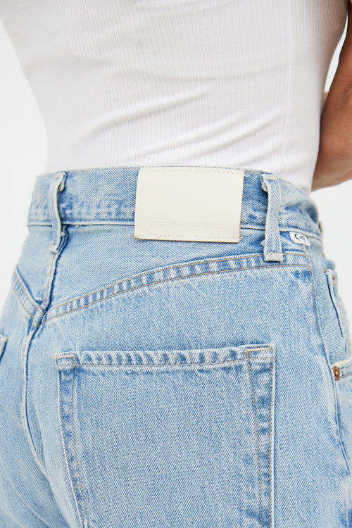 Citizens of Humanity Light Wash Ayla Baggy Cuffed Jean