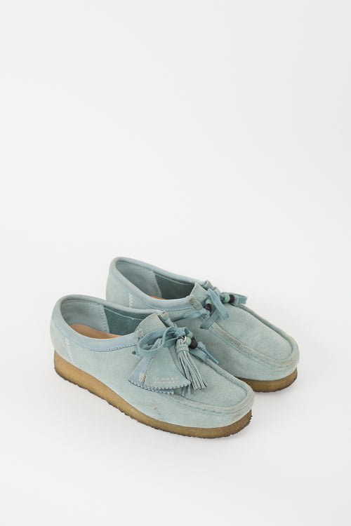 Clark's Light Blue Suede Wallabee Loafer