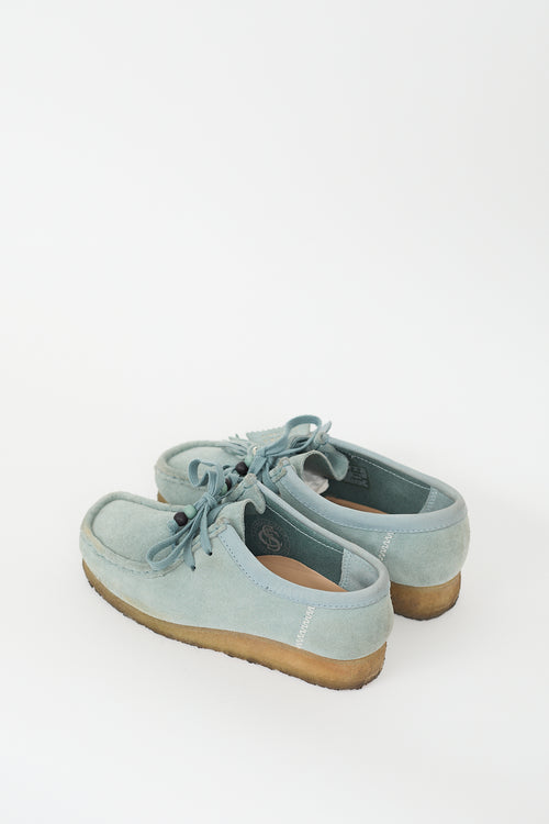 Clark's Light Blue Suede Wallabee Loafer