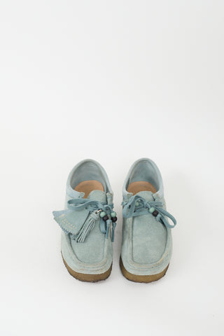 Clark's Light Blue Suede Wallabee Loafer