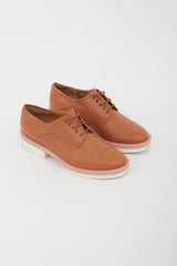 Robert Clergerie Brown Leather Platform Derby