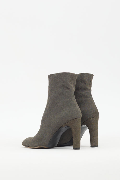 Clergerie Green Sock Heeled Boot