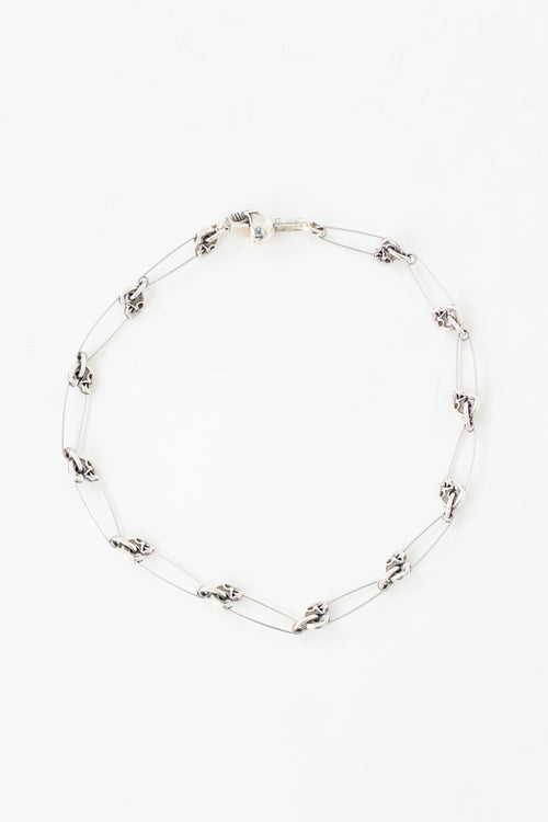 Clocks and Colours Sterling Silver Eternal Pin Necklace