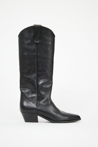 Closed Leather Cowboy Boot