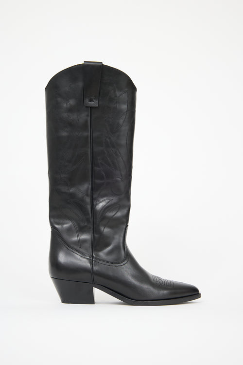 Closed Leather Cowboy Boot