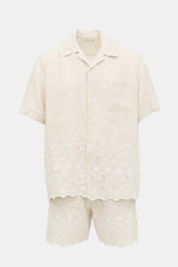 Cmmn Swdn Linen Floral Embroidered Co-Ord Set