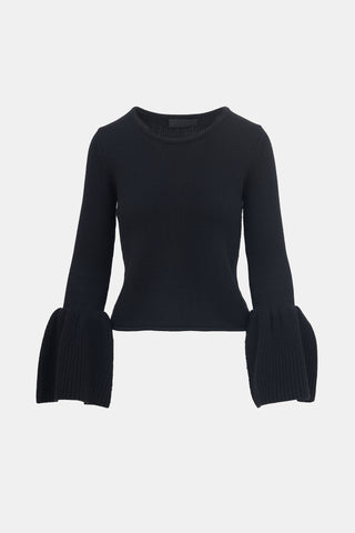 Co Flounce Sleeve Sweater