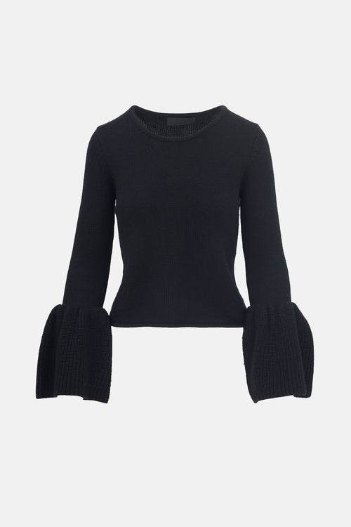 Co Flounce Sleeve Sweater