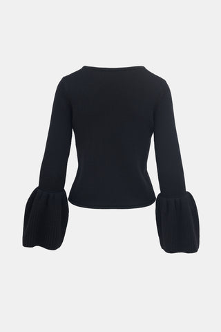 Co Flounce Sleeve Sweater