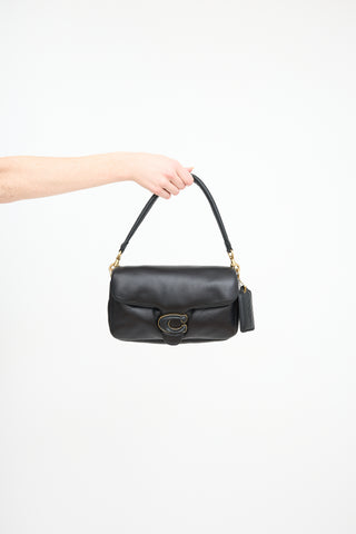 Coach Black Leather Pillow Tabby 26 Bag