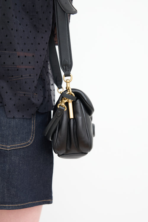 Coach Black Leather Pillow Tabby 26 Bag