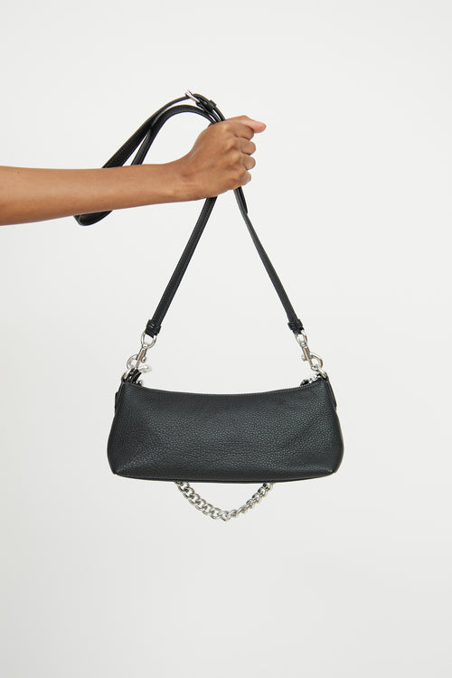 Coach Black & Silver Stud Charlotte Shoulder Bag