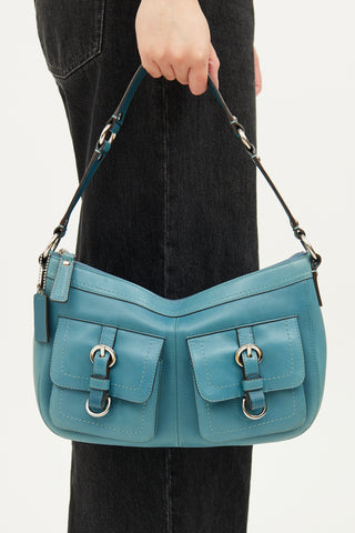 Coach Blue Leather Chelsea Shoulder Bag